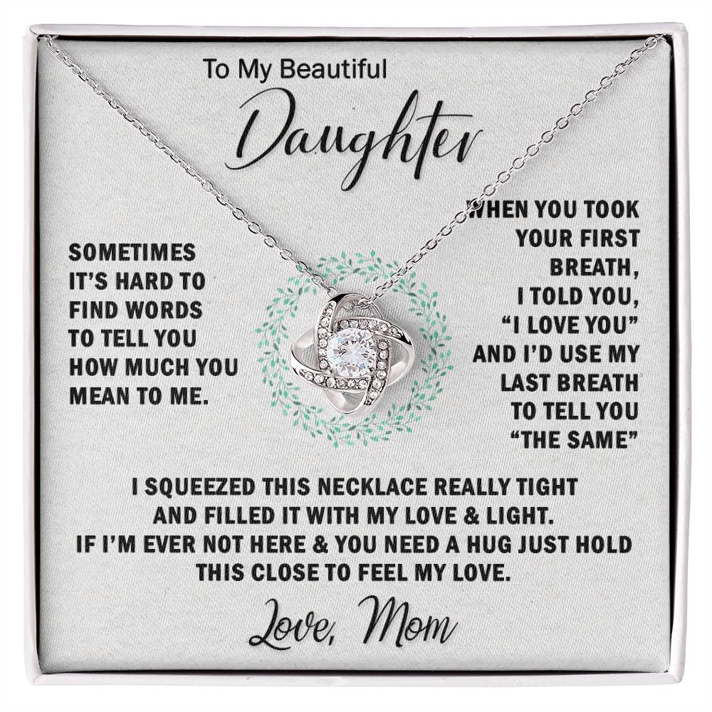 To My Daughter Gifts - Daughter Jewelry For Christmas, Thanksgiving, Birthday, Graduation, Wedding
