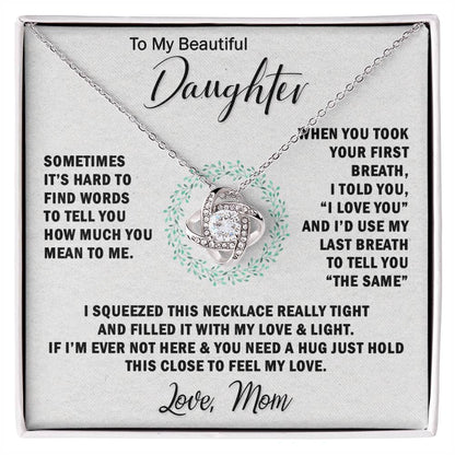 To My Daughter Gifts - Daughter Jewelry For Christmas, Thanksgiving, Birthday, Graduation, Wedding