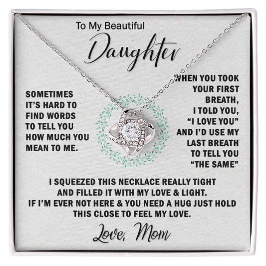 To My Daughter Gifts - Daughter Jewelry For Christmas, Thanksgiving, Birthday, Graduation, Wedding