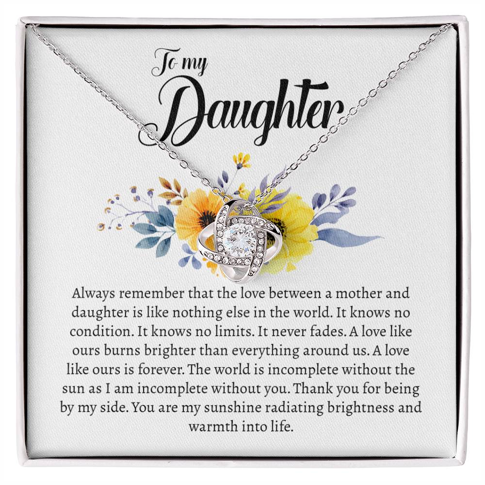 Daughter Gift From Mom - Love Knot Necklace