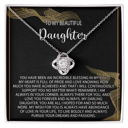 To My Daughter Gifts - Daughter Jewelry For Christmas, Thanksgiving, Birthday, Graduation, Wedding