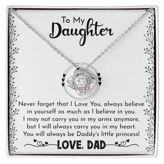 To My Daughter Gifts - Daughter Jewelry For Christmas, Thanksgiving, Birthday, Graduation, Wedding