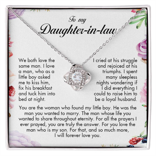 Daughter in Law Gifts - Welcome to the Family Present, To My Daughter-In-Law Necklace