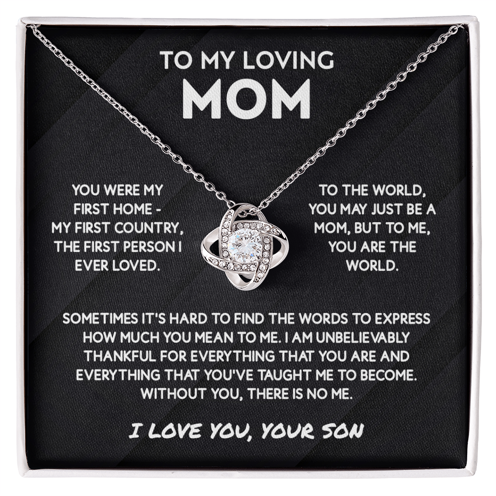 To My Mom Necklace From Son - Jewelry Gifts for Mother's Day