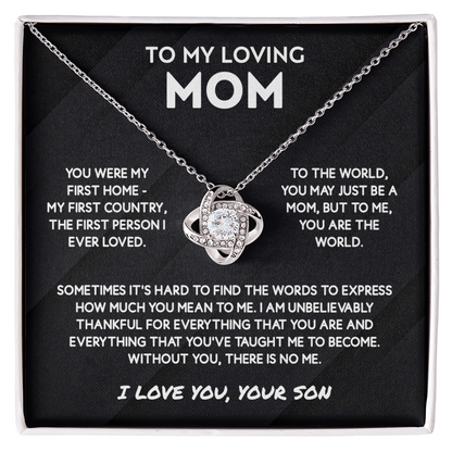 To My Mom Necklace From Son - Jewelry Gifts for Mother's Day