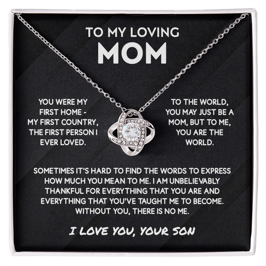 To My Mom Necklace From Son - Jewelry Gifts for Mother's Day