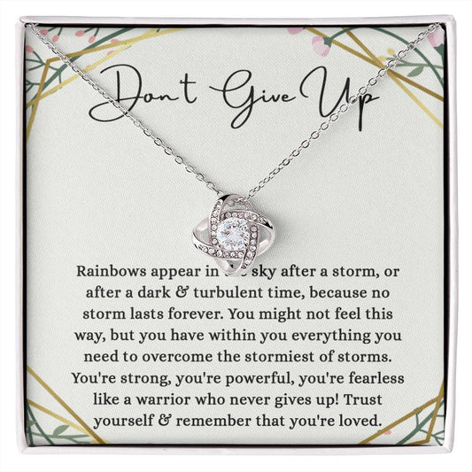 Encouragement Gifts for Women, Cancer Survivor Necklace, Inspirational Sympathy Cheer Up Gifts