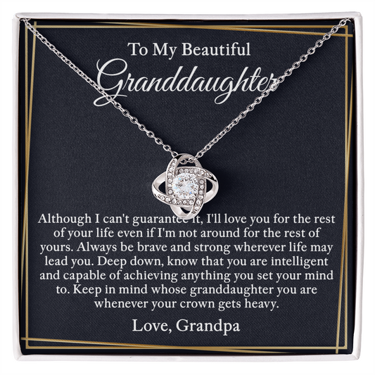 Gifts For Granddaughter From Grandpa - To My Granddaughter Necklace From Grandpa
