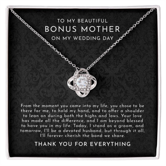 Bonus Mom Wedding Gift From Groom - Love Knot Necklace