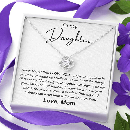 To My Daughter Gifts - Daughter Jewelry For Christmas, Thanksgiving, Birthday, Graduation, Wedding