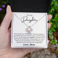 To My Daughter Gifts - Daughter Jewelry For Christmas, Thanksgiving, Birthday, Graduation, Wedding