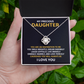 To My Daughter Necklace Gift - Daughter Jewelry From Dad
