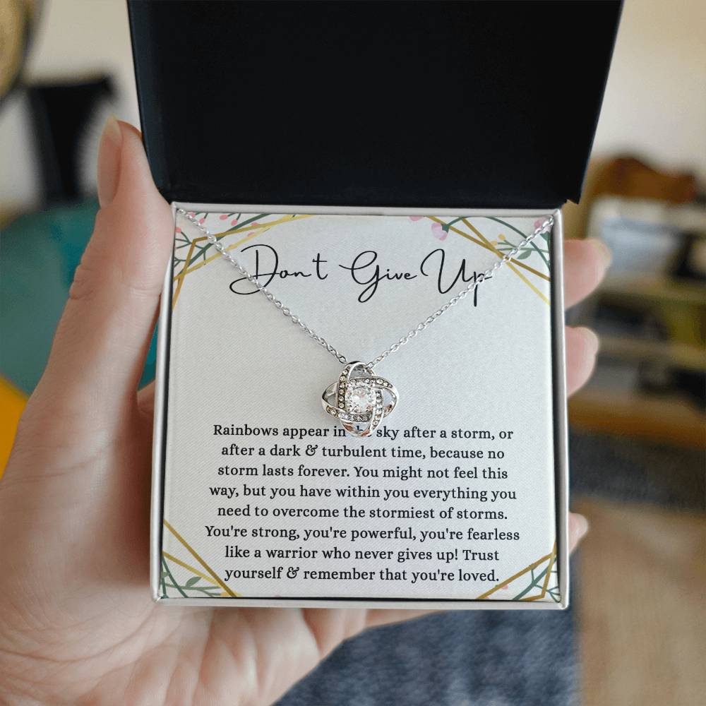 Encouragement Gifts for Women, Cancer Survivor Necklace, Inspirational Sympathy Cheer Up Gifts