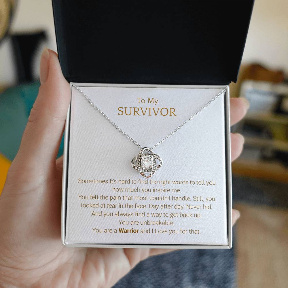 Encouragement Gifts for Women, Cancer Survivor Necklace, Inspirational Sympathy Cheer Up Gifts