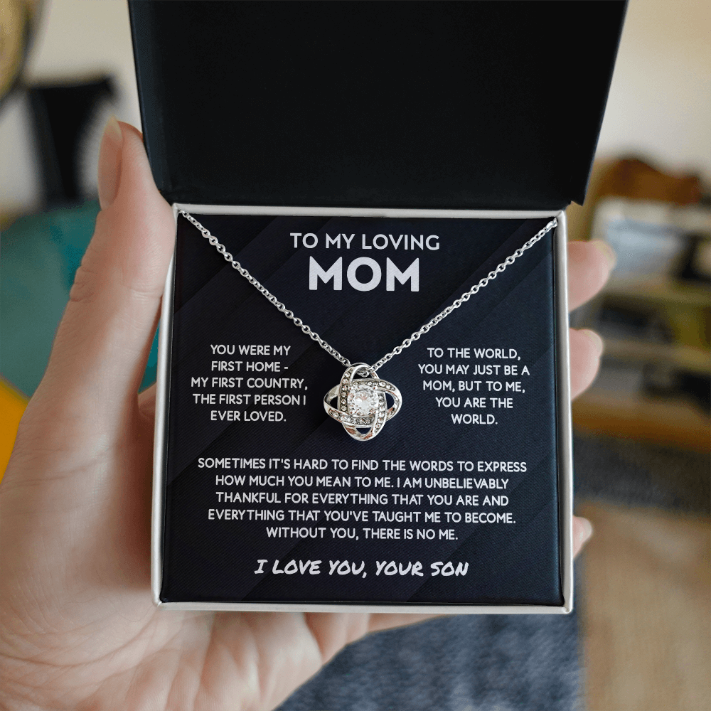 To My Mom Necklace From Son - Jewelry Gifts for Mother's Day