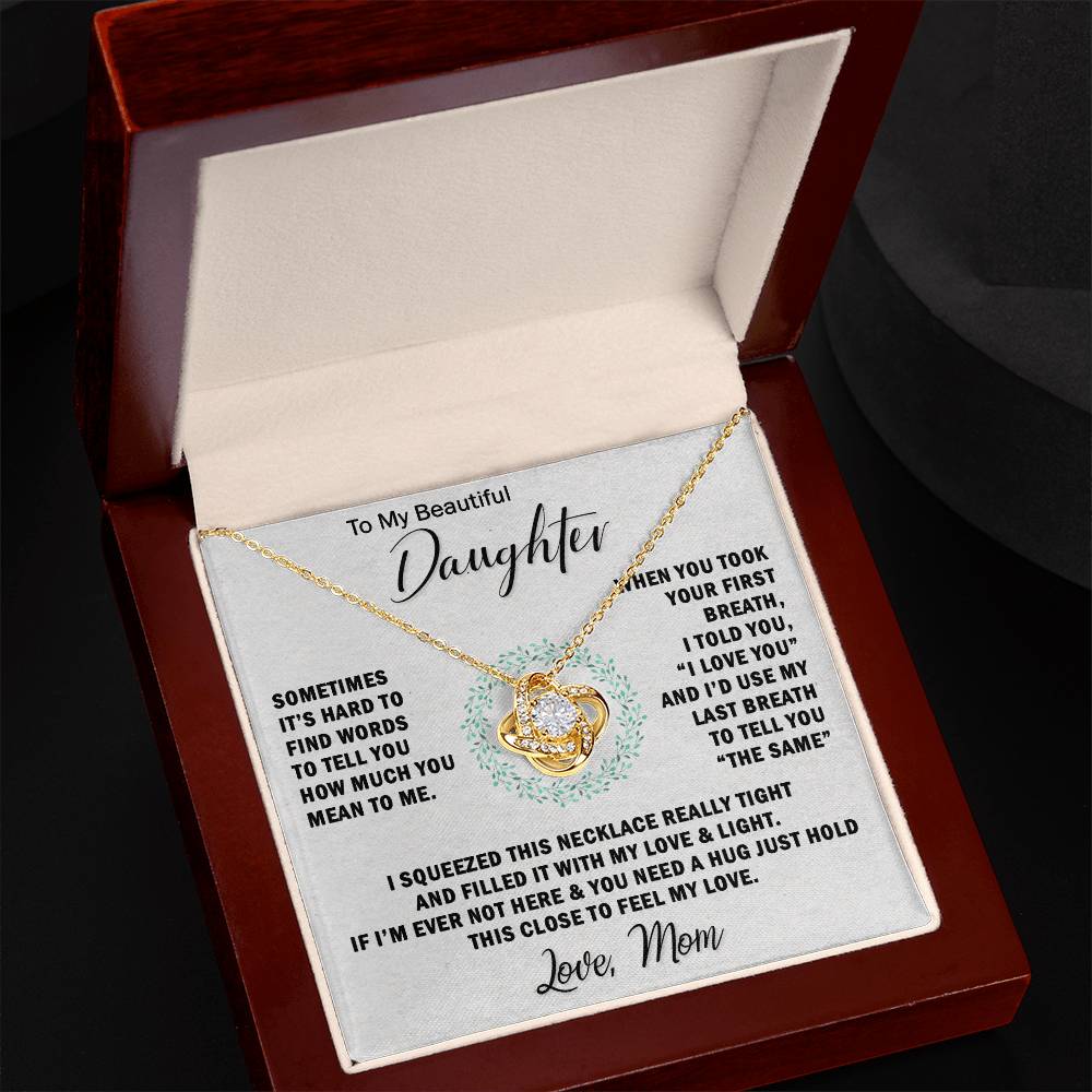 To My Daughter Gifts - Daughter Jewelry For Christmas, Thanksgiving, Birthday, Graduation, Wedding