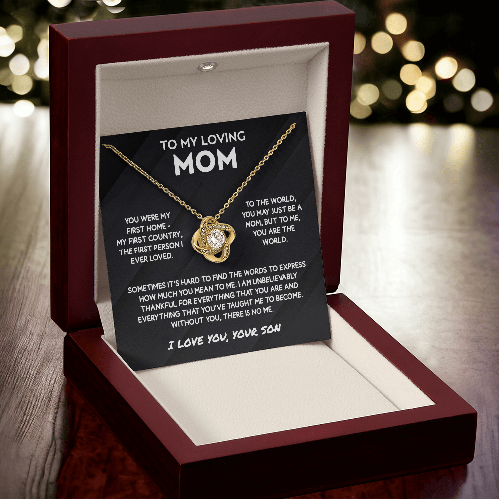 To My Mom Necklace From Son - Jewelry Gifts for Mother's Day
