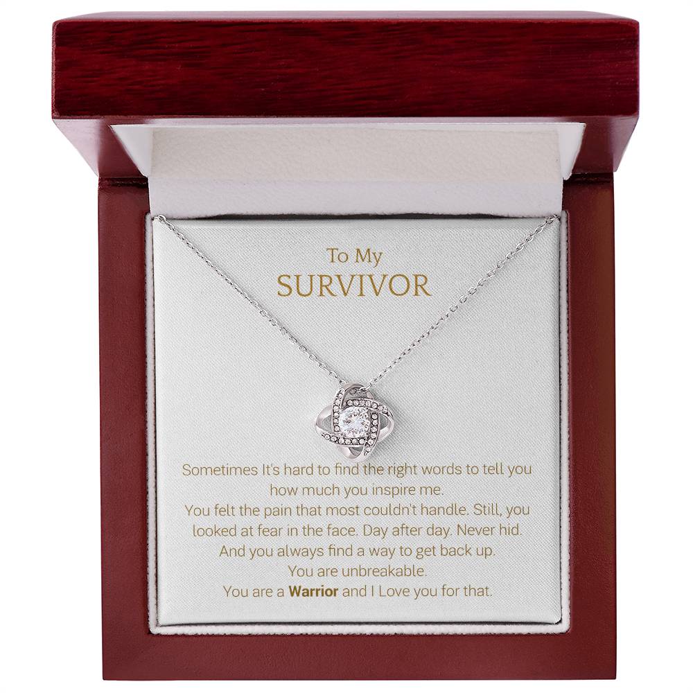 Encouragement Gifts for Women, Cancer Survivor Necklace, Inspirational Sympathy Cheer Up Gifts