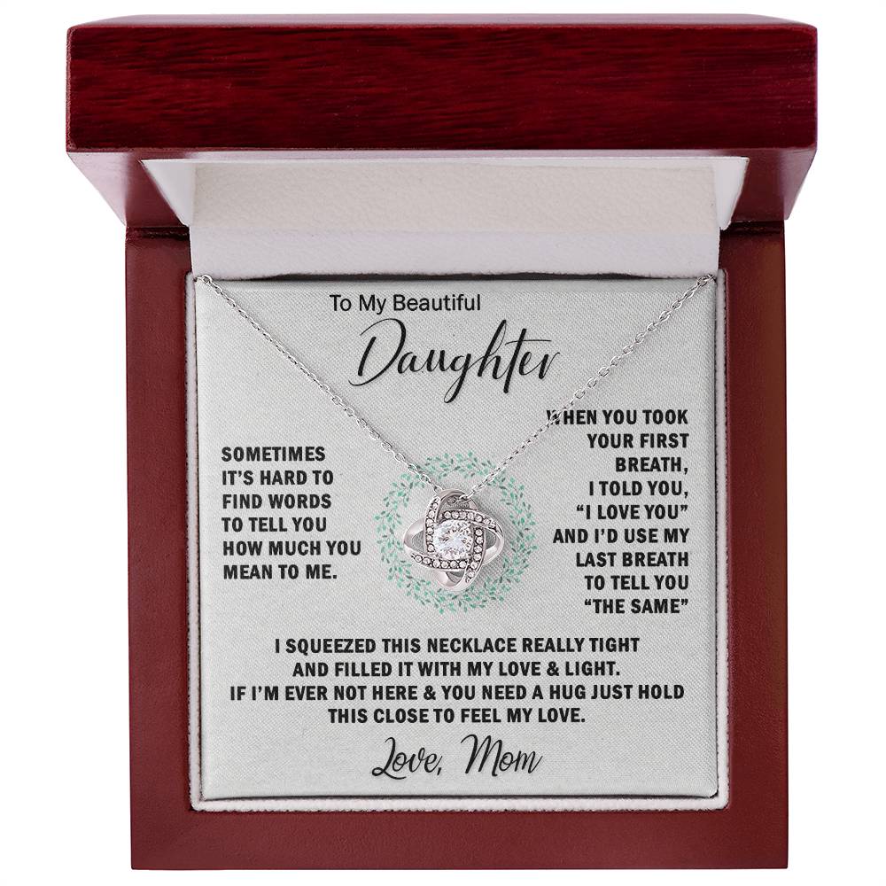 To My Daughter Gifts - Daughter Jewelry For Christmas, Thanksgiving, Birthday, Graduation, Wedding
