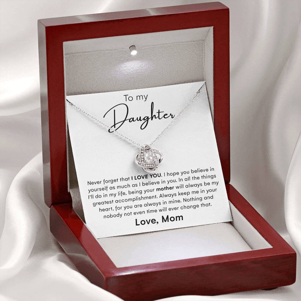 To My Daughter Gifts - Daughter Jewelry For Christmas, Thanksgiving, Birthday, Graduation, Wedding