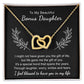 To My Bonus Daughter Necklaces - Bonus Daughter Gifts From Stepdad, Stepdaughter Gifts From Stepmom, Step Daughter Gifts From Stepdad