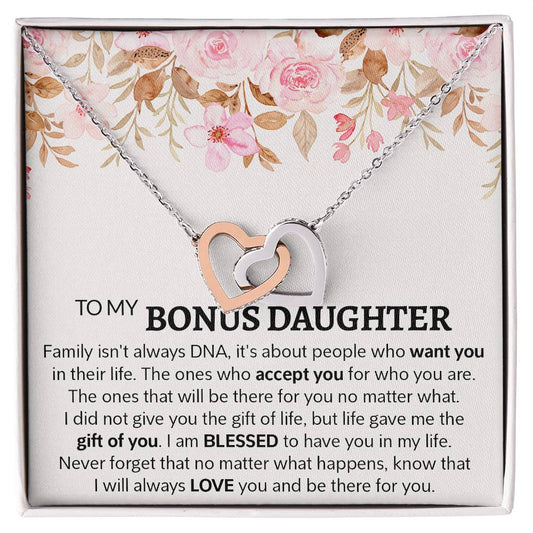 To My Bonus Daughter Necklaces, Stepdaughter Gifts