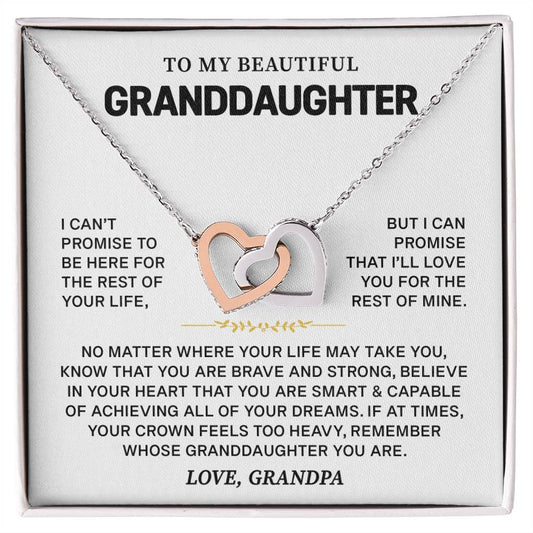 To My Granddaughter Necklace From Grandpa