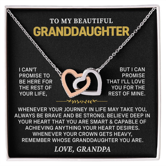 Gifts For Granddaughter From Grandpa - To My Granddaughter Necklace Gift Set
