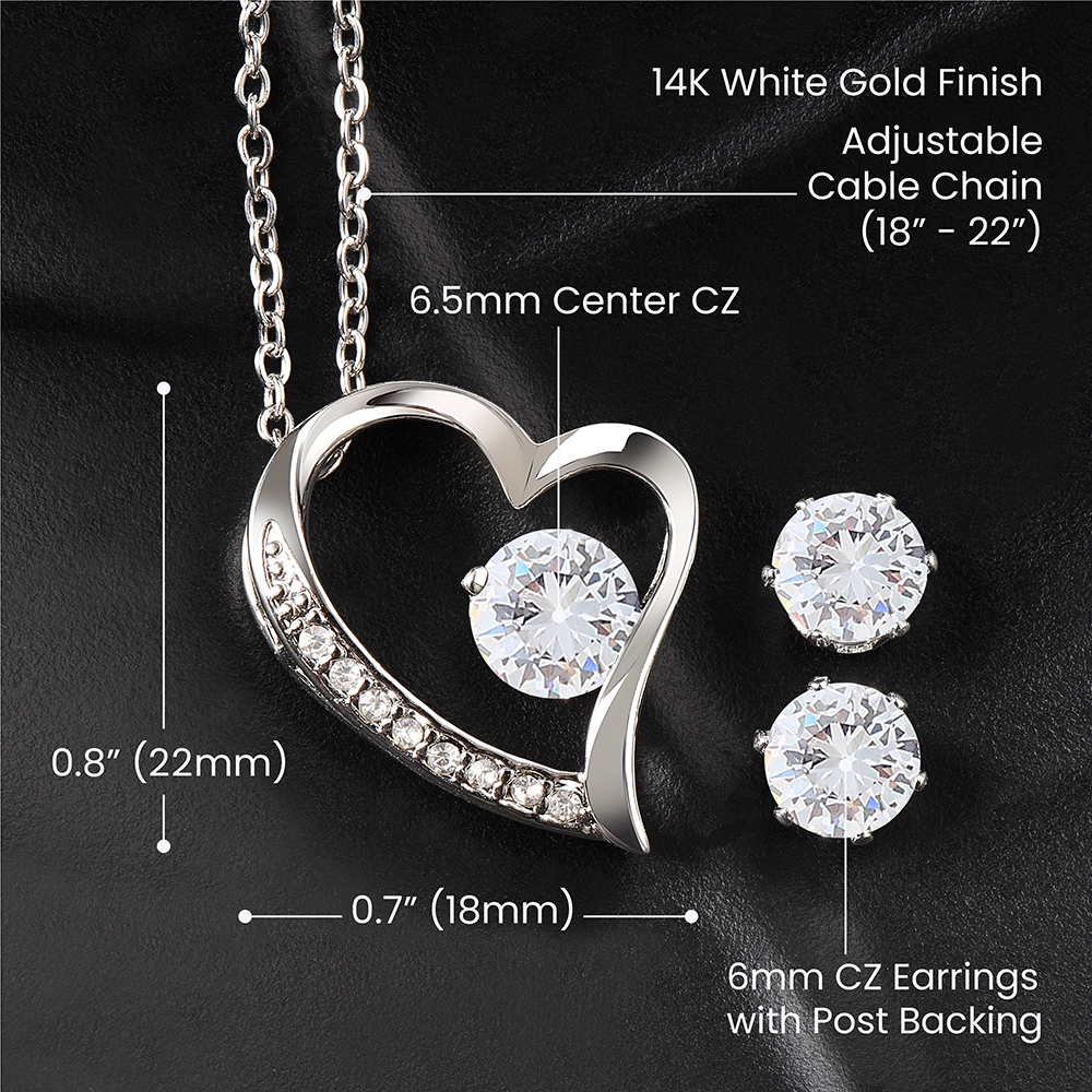 To My Soulmate - Forever Love Necklace & Earring Set