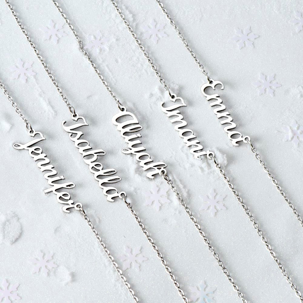 Daughter Gifts from Dad - Lion Custom name necklace