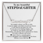 To My Bad Ass Stepdaughter - Heart Name Necklace