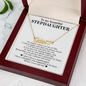 To My Bad Ass Stepdaughter - Heart Name Necklace