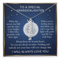 To My Granddaughter Custom Gift - Personalized Vertical Name Necklace