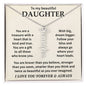 To My Daughter Gift From Mom & Dad - Personalized Vertical Name Necklace