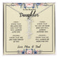 To My Daughter Gift From Mom & Dad - Personalized Vertical Name Necklace