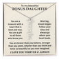 To My Bonus Daughter - Personalized Vertical Name Necklace
