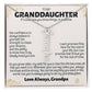 To My Granddaughter Gift From Grandpa - Personalized Vertical Name Necklace