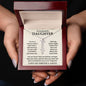 To My Daughter Gift From Mom & Dad - Personalized Vertical Name Necklace