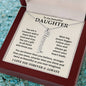 To My Daughter Gift From Mom & Dad - Personalized Vertical Name Necklace
