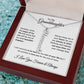 To My Granddaughter Custom Gift - Personalized Vertical Name Necklace