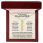 To My Daughter Gift From Mom & Dad - Personalized Vertical Name Necklace