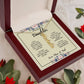 To My Daughter Gift From Mom & Dad - Personalized Vertical Name Necklace
