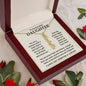 To My Daughter Gift From Mom & Dad - Personalized Vertical Name Necklace