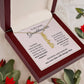 To My Granddaughter Custom Gift - Personalized Vertical Name Necklace