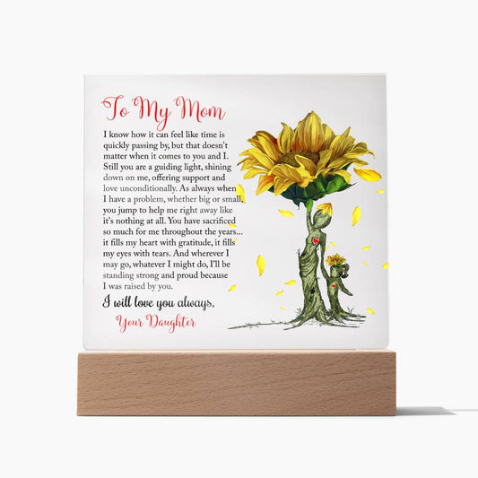 Mom Gift From Daughter - Square Acrylic Plaque