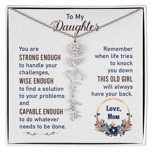 Daughter Necklace From Mom - Flower Necklace