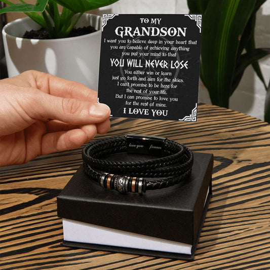 To My Grandson Bracelet - Grandson Bracelets For Boys