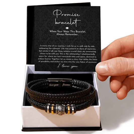 Promise Bracelet Gift For Him - Love You Forever