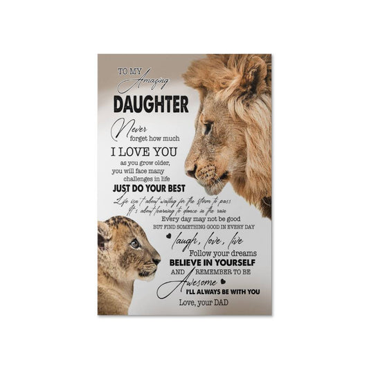 Gift for Daughter from Dad - High Gloss Poster