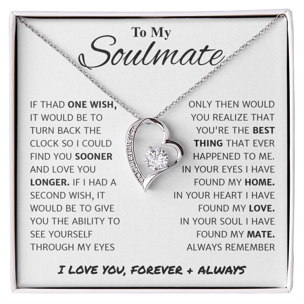 To my soulmate necklace, Love Necklace For Her, Gifts For Wife From Husband